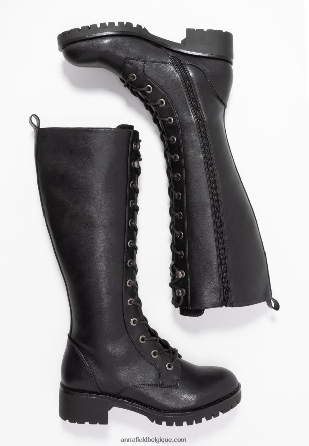 femmes bottes à lacets noires Anna FieldNHH26B2222