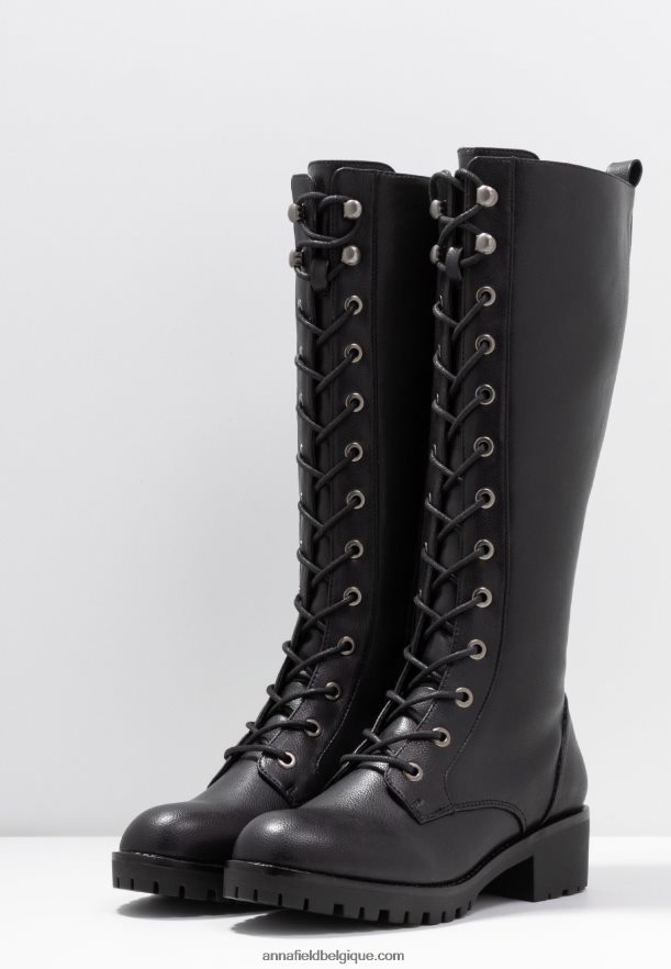 femmes bottes à lacets noires Anna FieldNHH26B2222