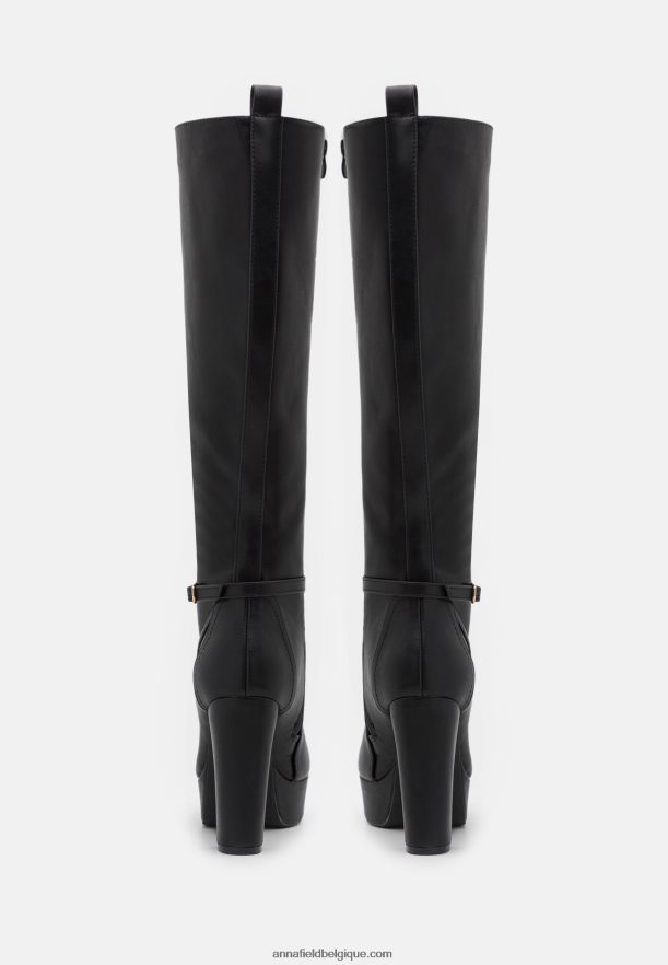 femmes bottes à lacets noires Anna FieldNHH26B2223