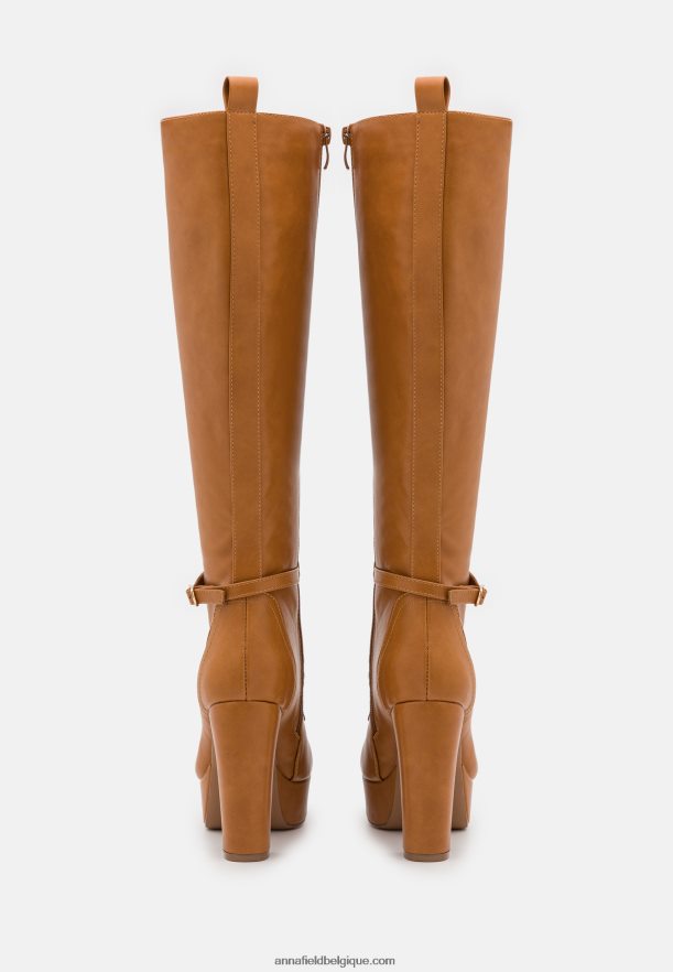femmes bottines à lacets cognac Anna FieldNHH26B2221