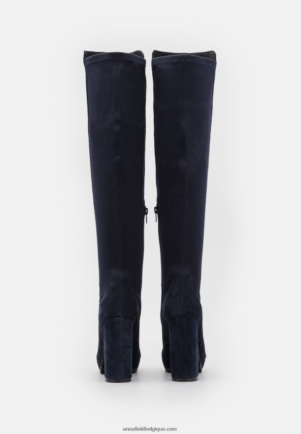 femmes cuissardes en cuir bleu foncé Anna FieldNHH26B2243