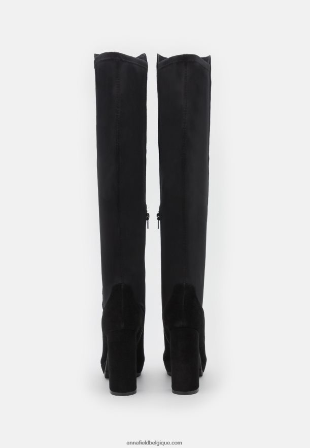 femmes cuissardes en cuir noir Anna FieldNHH26B2239