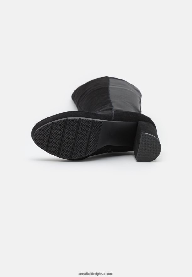 femmes cuissardes en cuir noir Anna FieldNHH26B2239