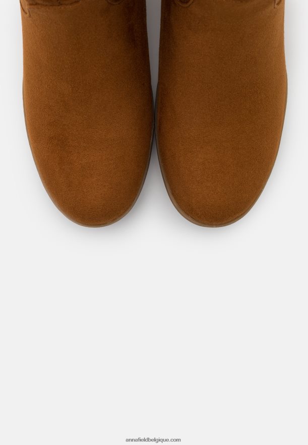 femmes botte d'hiver bottines compensées cognac Anna FieldNHH26B2064