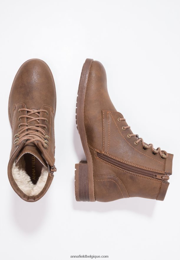 femmes botte d'hiver bottines à lacets café Anna FieldNHH26B2015