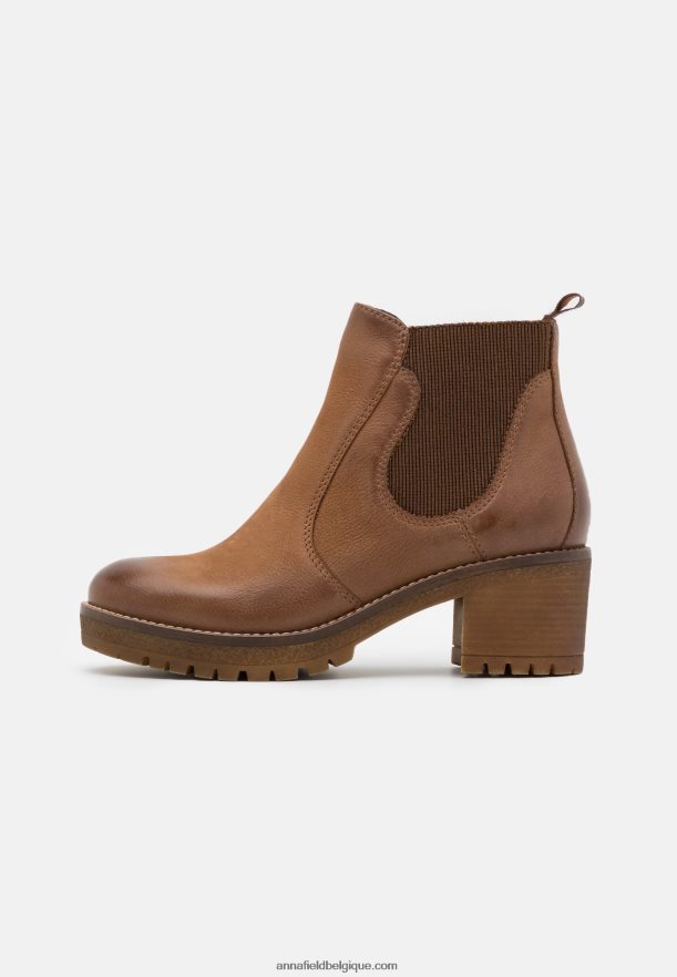 femmes botte d'hiver en cuir bottines marron Anna FieldNHH26B2008