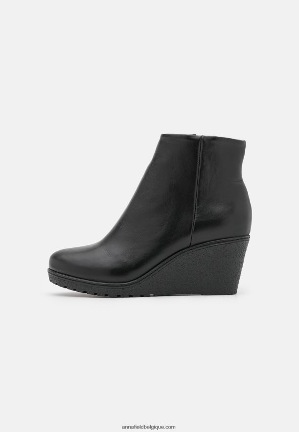 femmes botte d'hiver en cuir bottines noir Anna FieldNHH26B1993