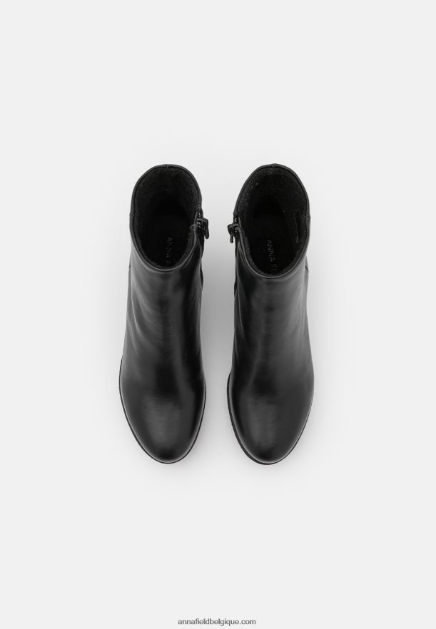 femmes botte d'hiver en cuir bottines noir Anna FieldNHH26B1993