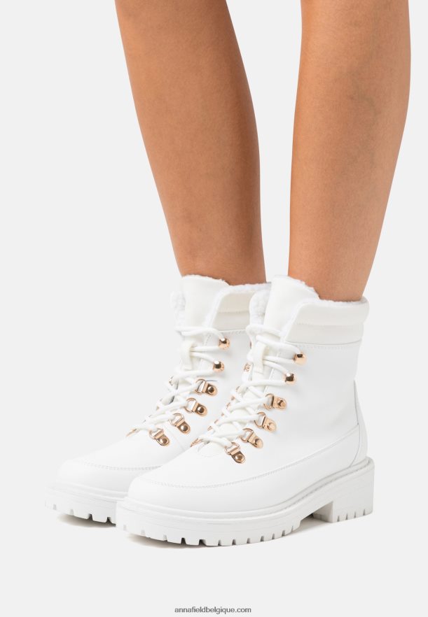 femmes bottes d'hiver bottines à lacets blanc Anna FieldNHH26B2046