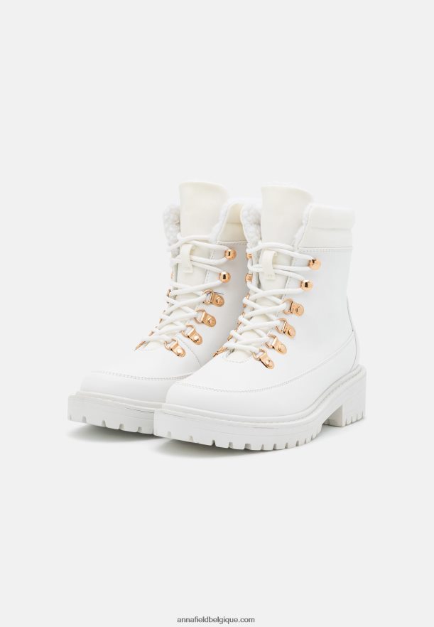 femmes bottes d'hiver bottines à lacets blanc Anna FieldNHH26B2046