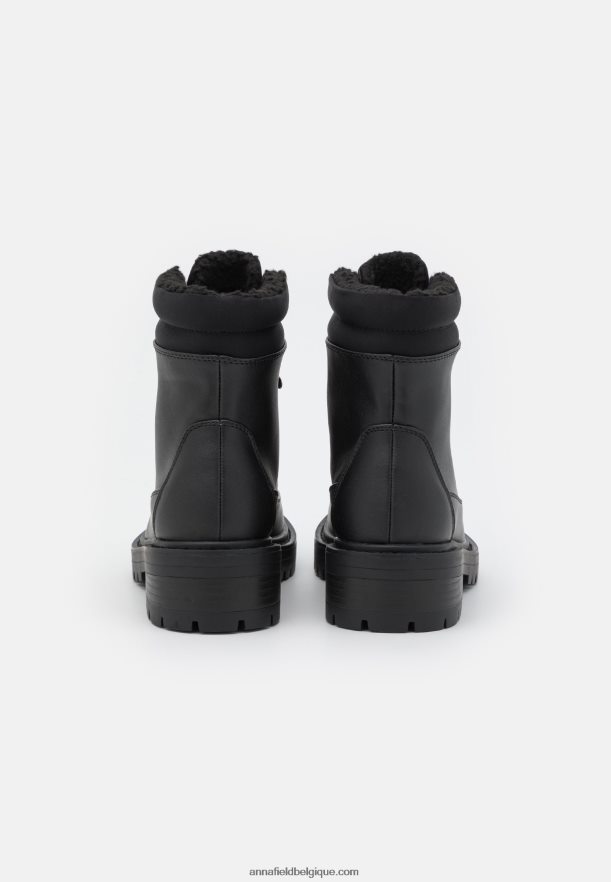 femmes bottes d'hiver bottines à lacets noir Anna FieldNHH26B2030