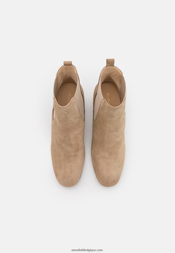 femmes bottines classiques en cuir beige Anna FieldNHH26B1893