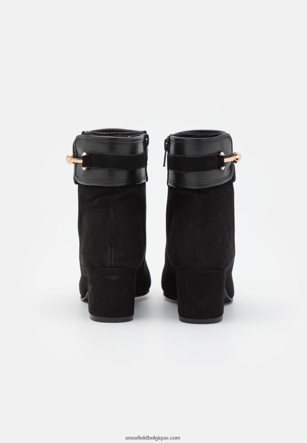 femmes bottines classiques en cuir noir Anna FieldNHH26B1928