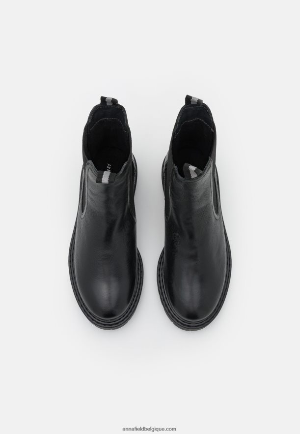 femmes bottines classiques en cuir noir Anna FieldNHH26B1971