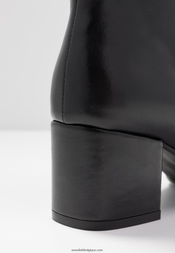 femmes bottines classiques en cuir noir Anna FieldNHH26B1980