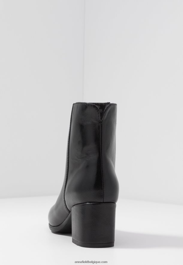 femmes bottines classiques en cuir noir Anna FieldNHH26B1980