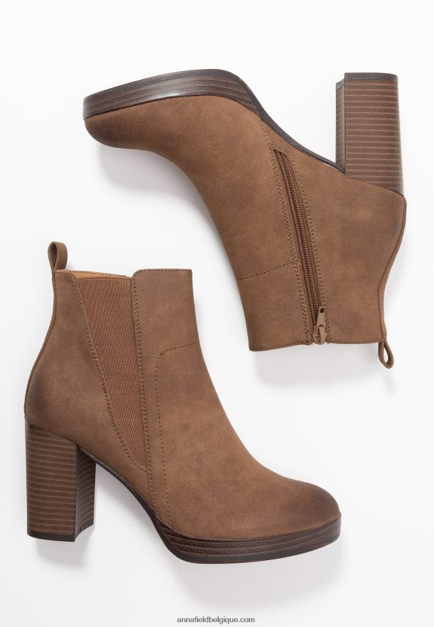 femmes bottines cognac Anna FieldNHH26B1991