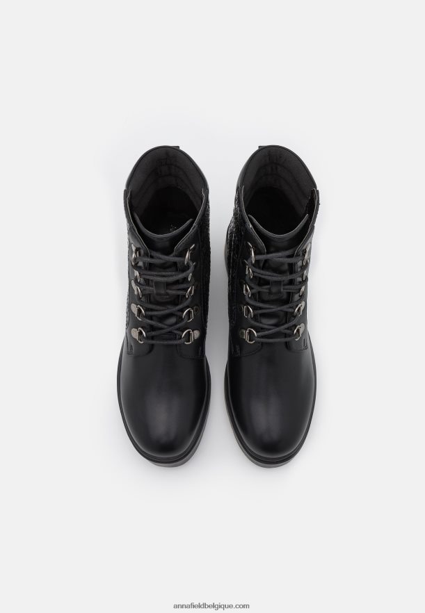 femmes bottines compensées noires Anna FieldNHH26B2035