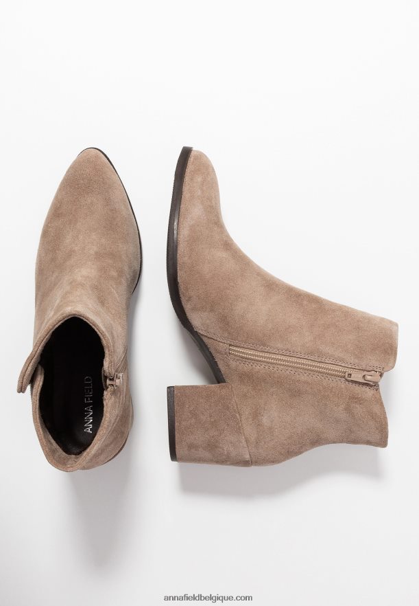 femmes bottines en cuir beiges Anna FieldNHH26B1931