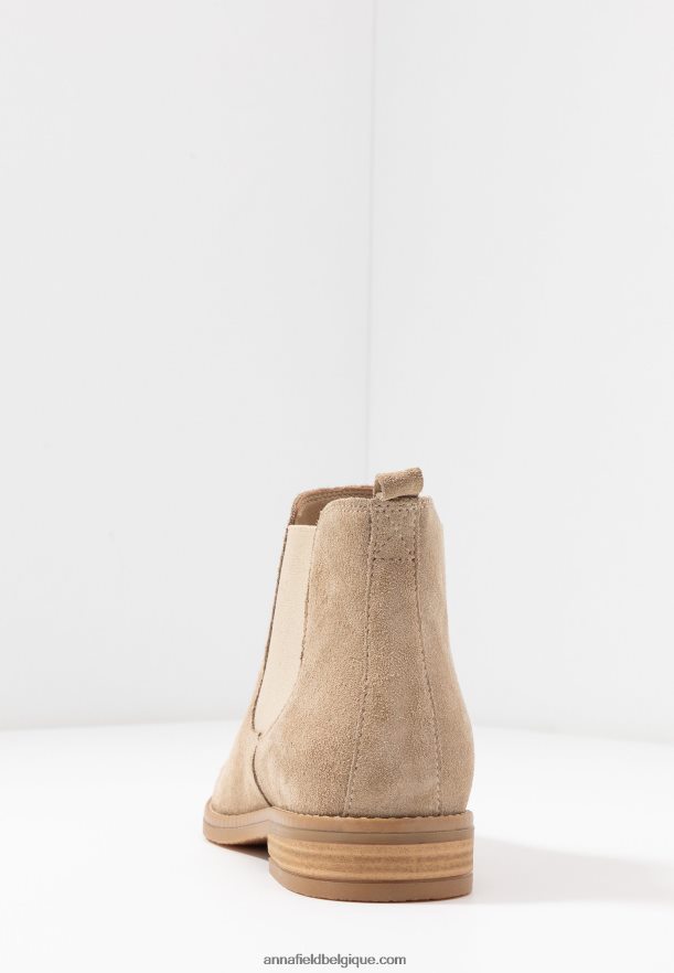 femmes bottines en cuir beiges Anna FieldNHH26B2005