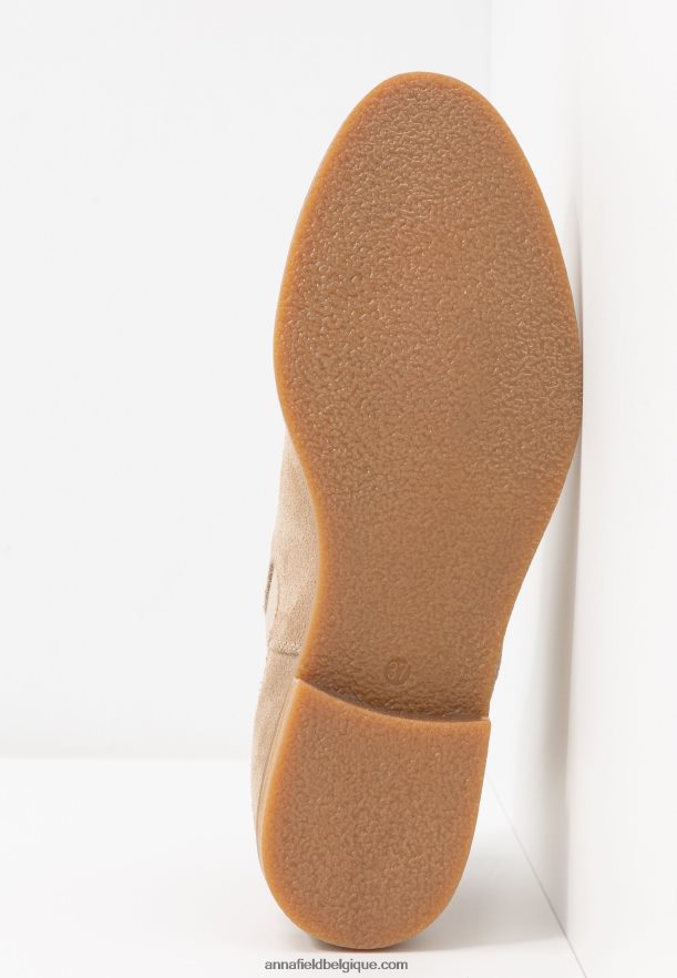 femmes bottines en cuir beiges Anna FieldNHH26B2005