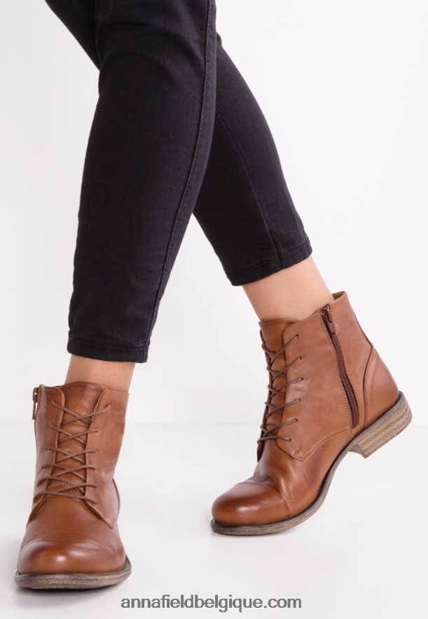 femmes bottines en cuir bottines cognac Anna FieldNHH26B1999