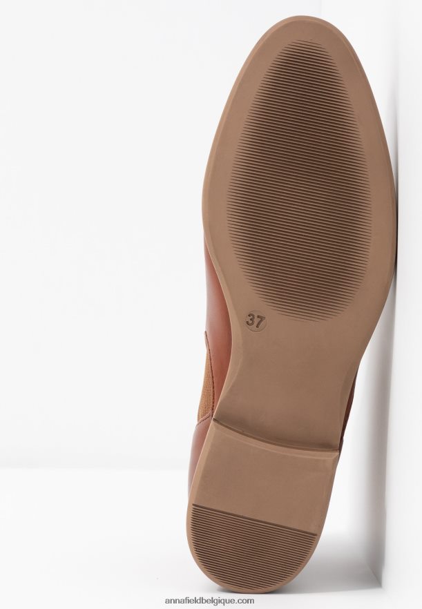 femmes bottines en cuir cognac Anna FieldNHH26B1905