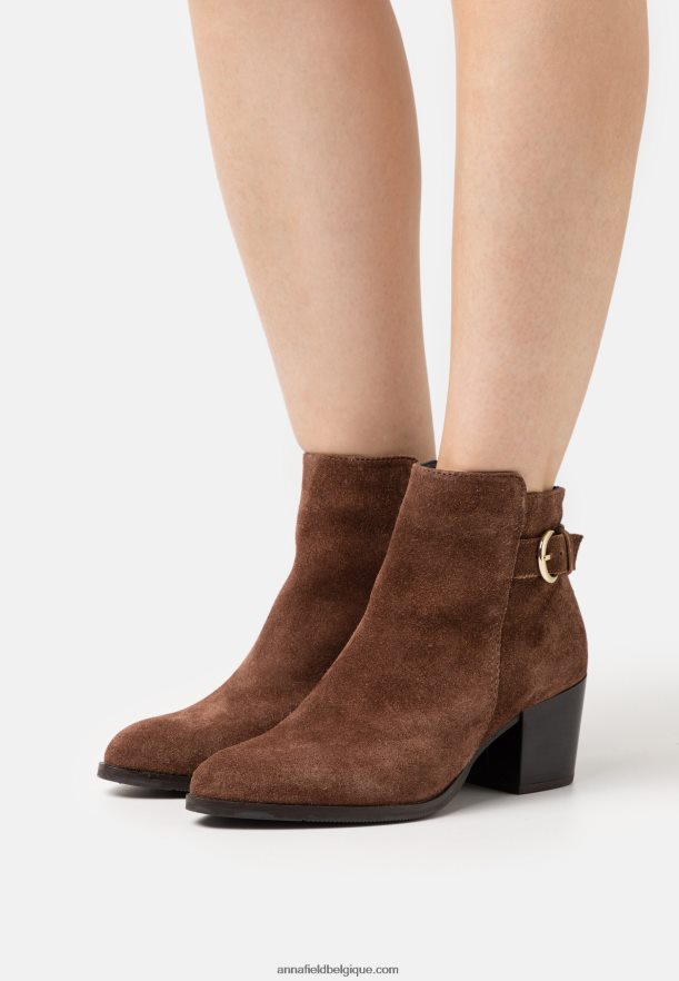 femmes bottines en cuir cognac Anna FieldNHH26B1935