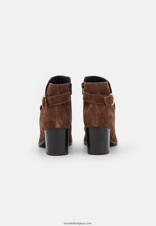 femmes bottines en cuir cognac Anna FieldNHH26B1935