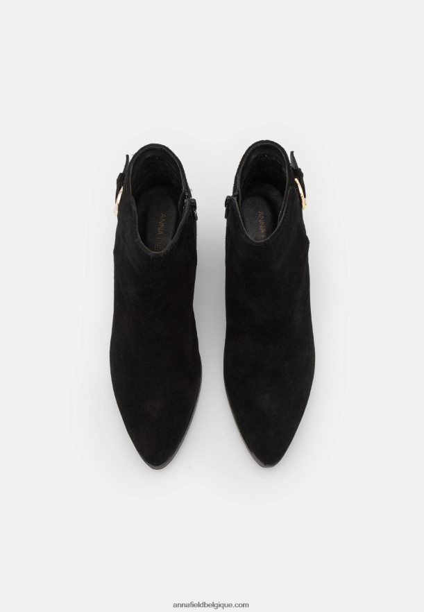 femmes bottines en cuir noir Anna FieldNHH26B1964