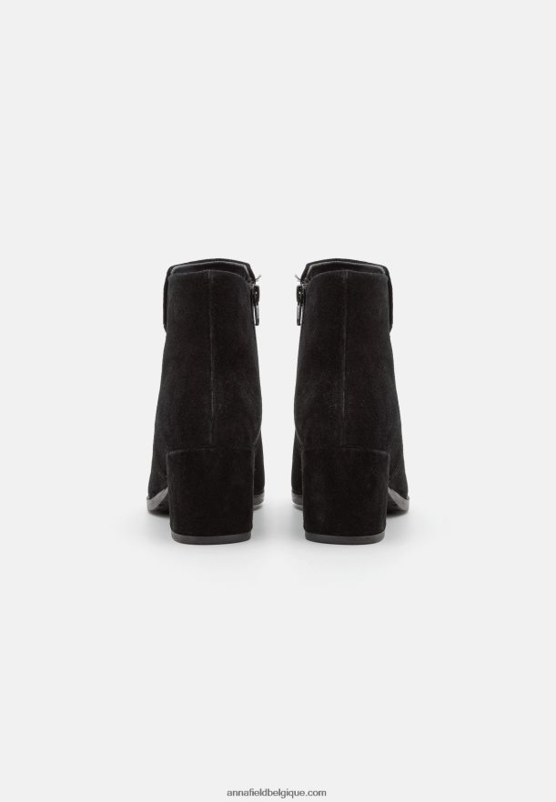 femmes bottines en cuir noir Anna FieldNHH26B1978