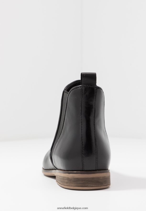 femmes bottines en cuir noir Anna FieldNHH26B2002