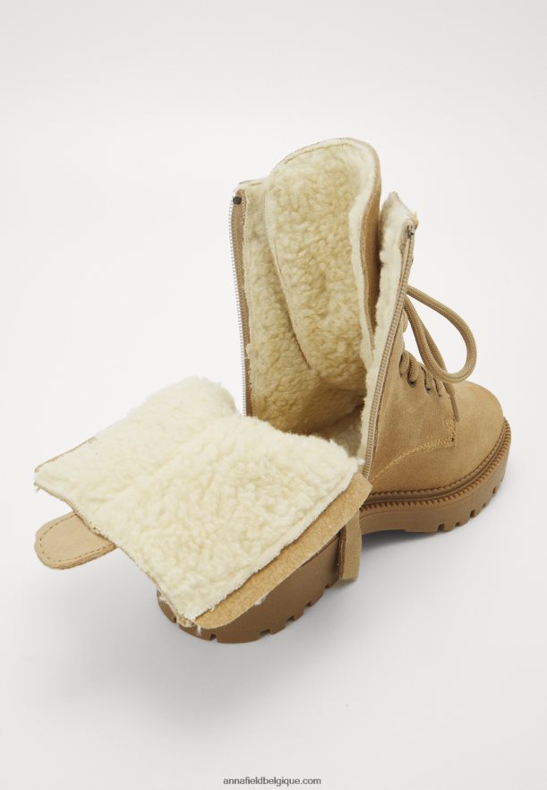 femmes bottines à lacets beiges Anna FieldNHH26B2028