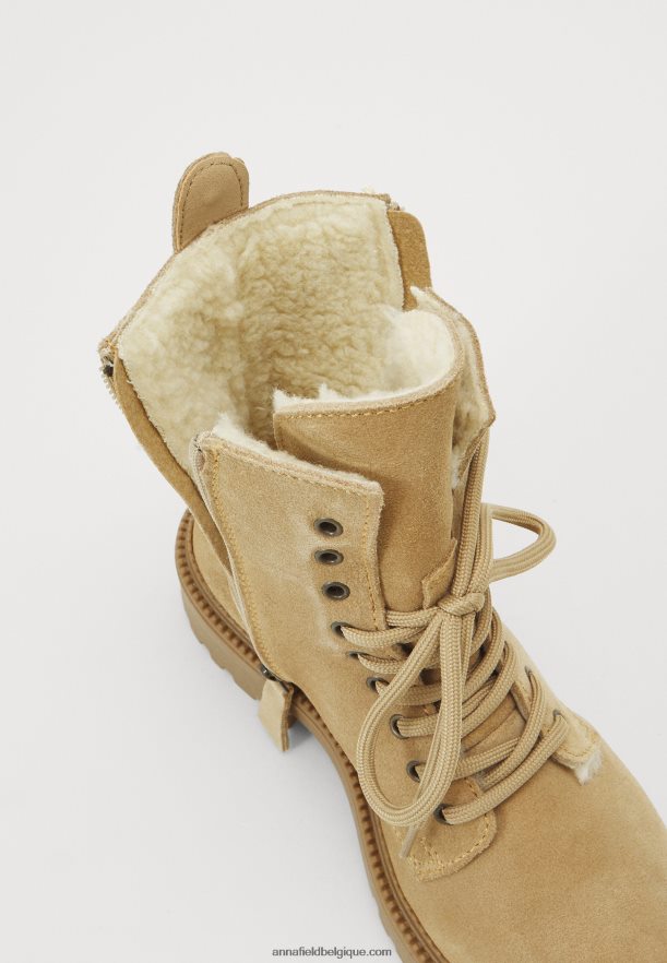 femmes bottines à lacets beiges Anna FieldNHH26B2028