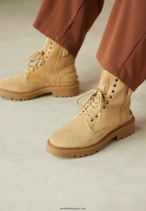 femmes bottines à lacets beiges Anna FieldNHH26B2028