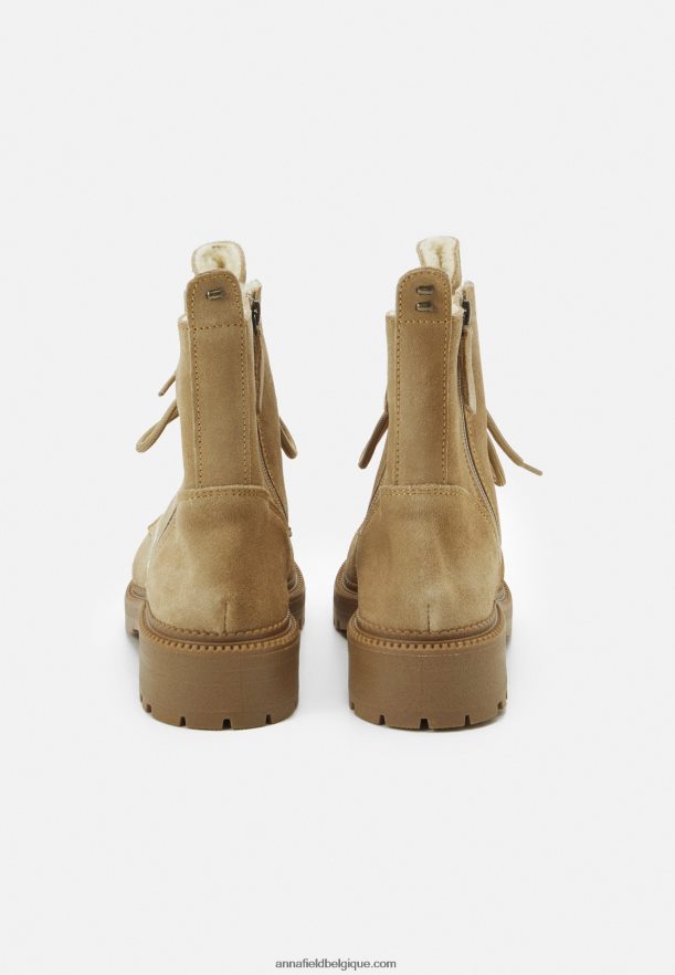 femmes bottines à lacets beiges Anna FieldNHH26B2028