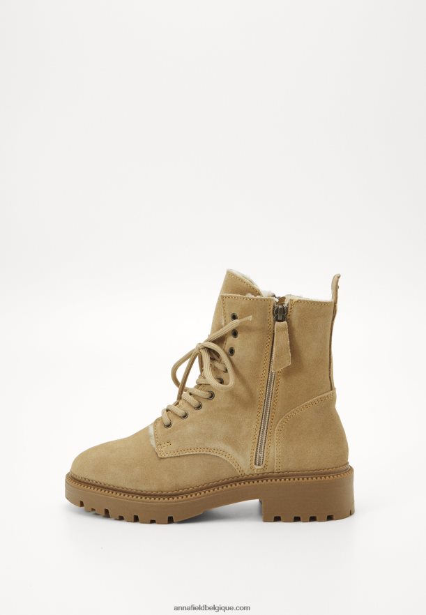 femmes bottines à lacets beiges Anna FieldNHH26B2028