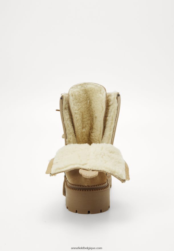 femmes bottines à lacets beiges Anna FieldNHH26B2028