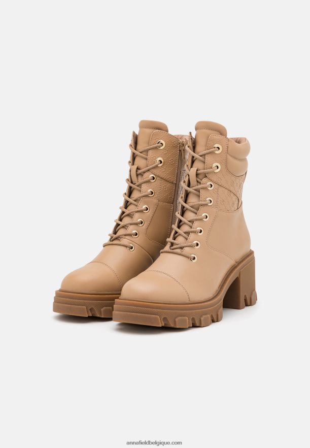 femmes bottines à lacets beiges Anna FieldNHH26B2039