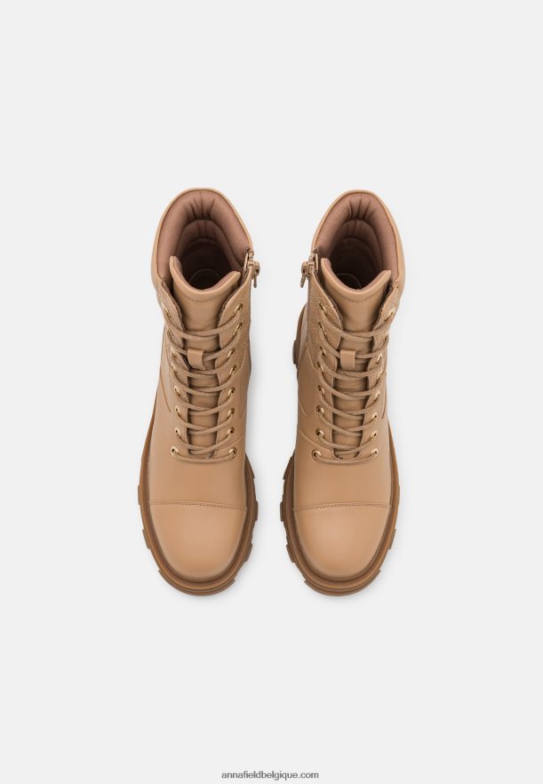 femmes bottines à lacets beiges Anna FieldNHH26B2039