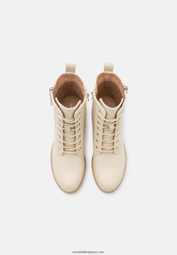 femmes bottines à lacets blanc cassé Anna FieldNHH26B2043