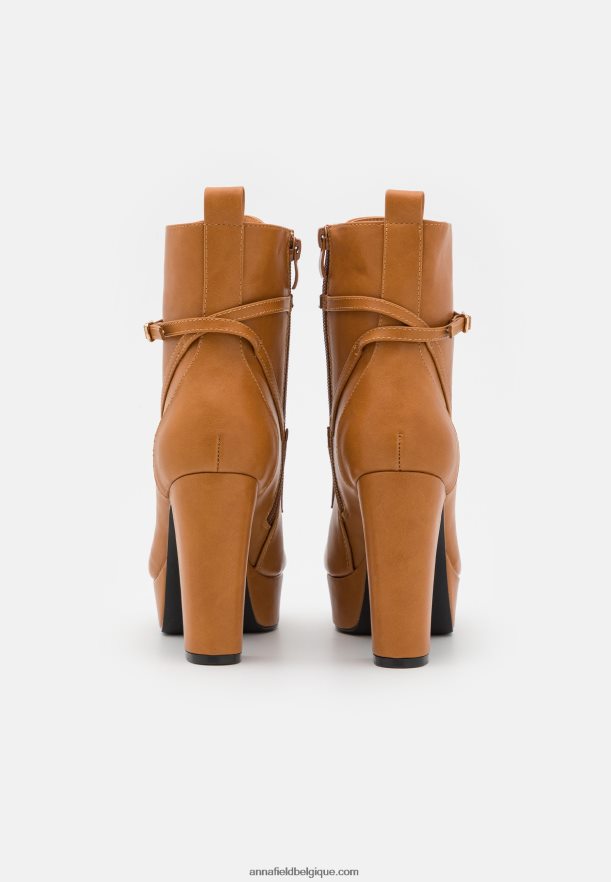 femmes bottines à lacets cognac Anna FieldNHH26B2031