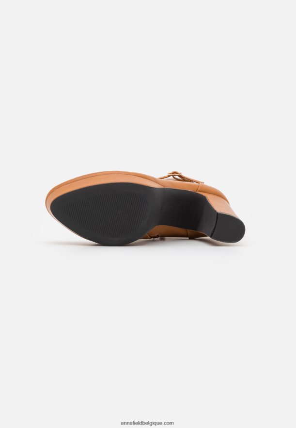 femmes bottines à lacets cognac Anna FieldNHH26B2031