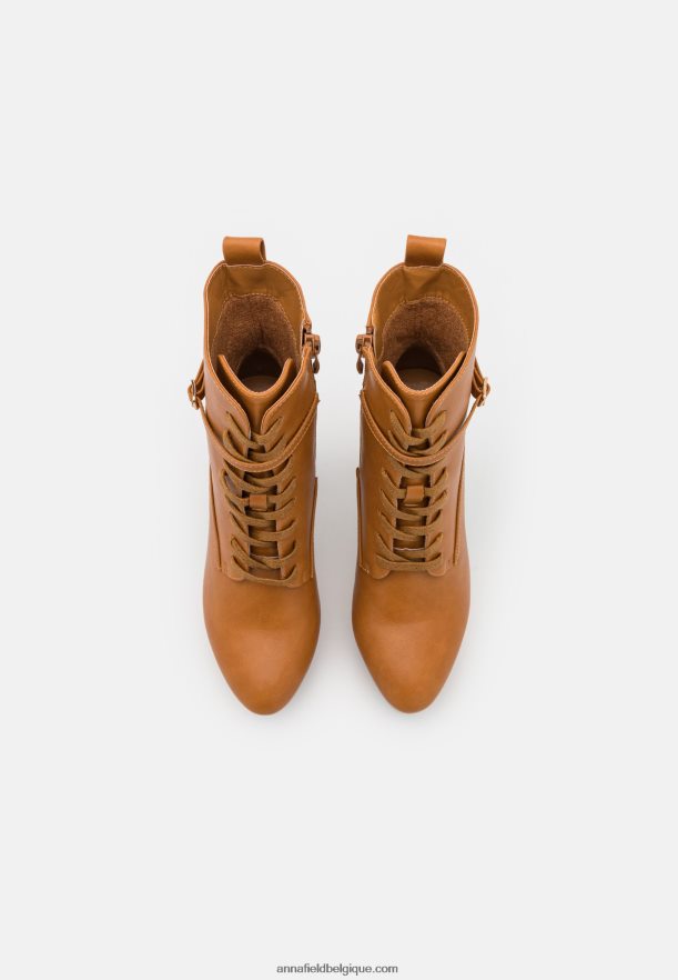 femmes bottines à lacets cognac Anna FieldNHH26B2031