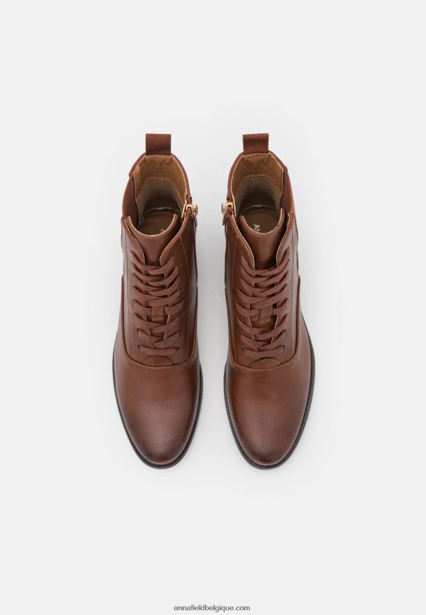 femmes bottines à lacets cognac Anna FieldNHH26B2042
