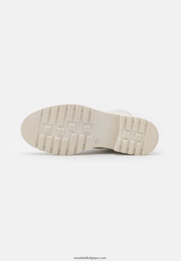 femmes bottines à lacets en cuir blanc Anna FieldNHH26B2029
