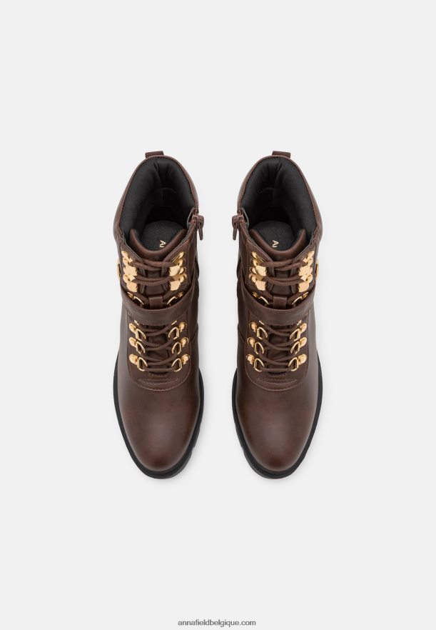 femmes bottines à lacets marron Anna FieldNHH26B1921
