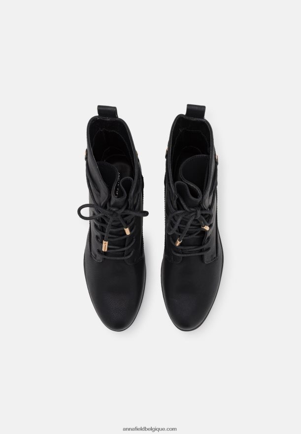 femmes bottines à lacets noires Anna FieldNHH26B2016