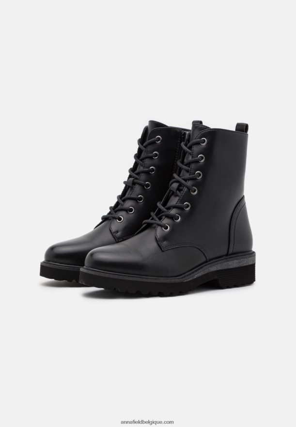 femmes bottines à lacets noires Anna FieldNHH26B2019