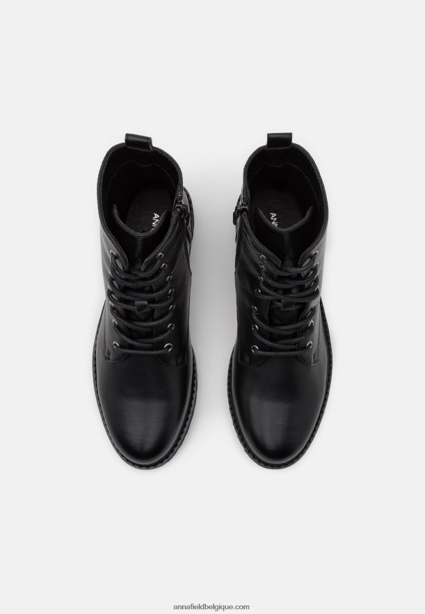 femmes bottines à lacets noires Anna FieldNHH26B2019